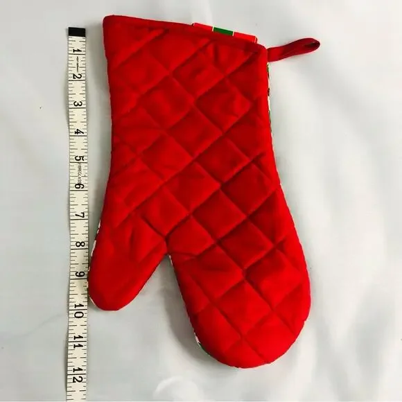 NWT Holiday Time Hot Pad Kitchen Set Christmas Design Santa Red Poinsettias - Picture 10 of 16